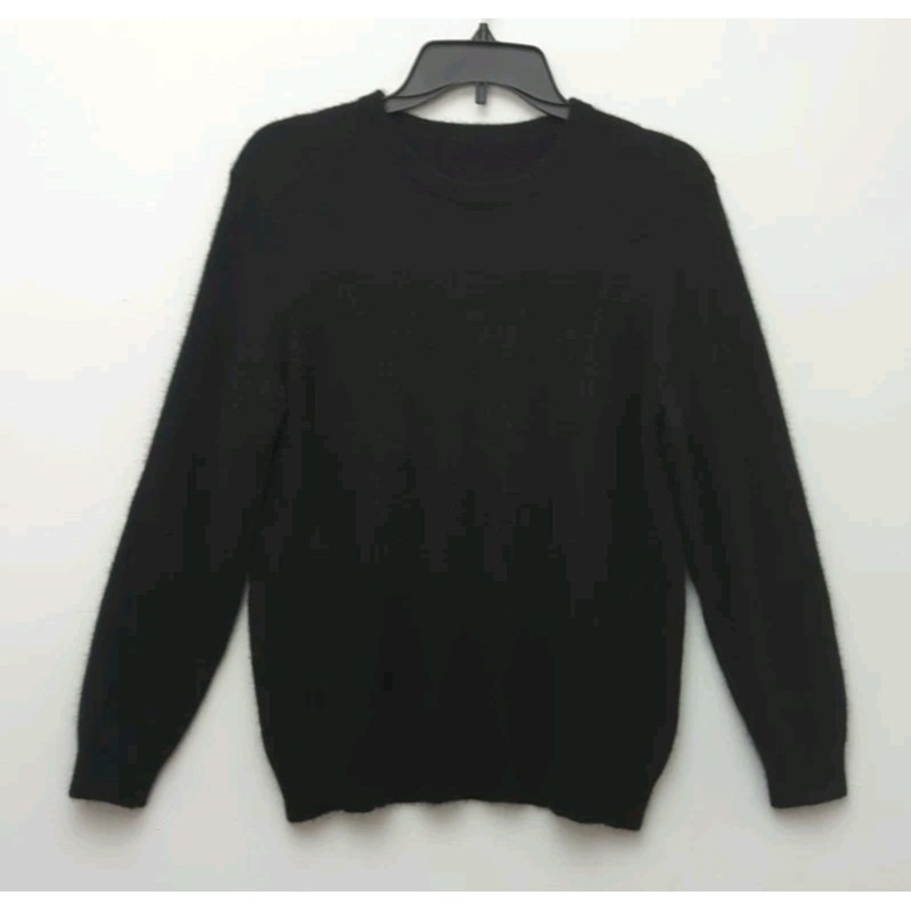 A1 AE 100% Cashmere Sweater Crewneck Knit Size XL Black Money Preppy‎ Unbranded